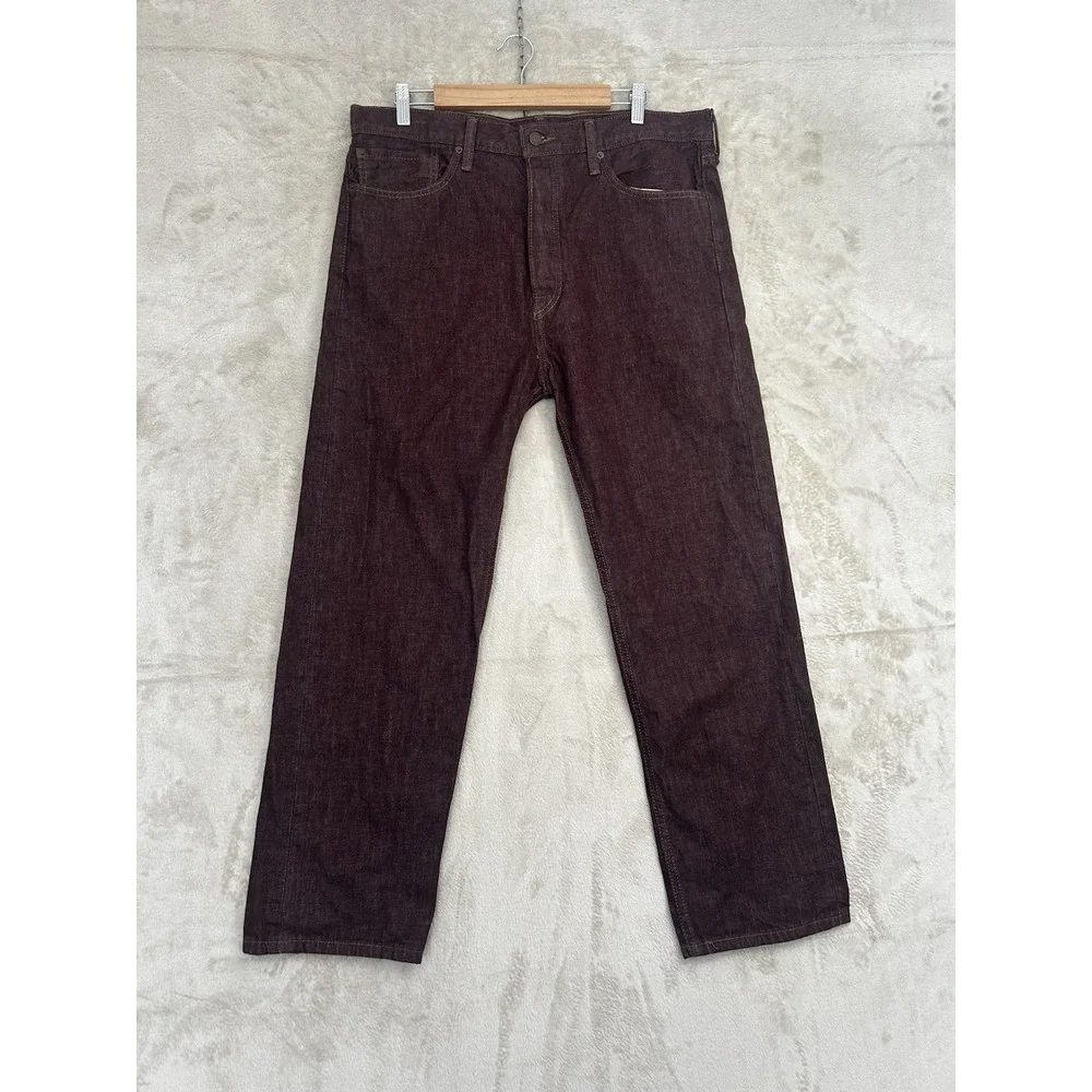 Levi's 562 Loose Taper Jeans Brown 36x32 Baggy Streetwear Y2K Denim Button‎ Fly